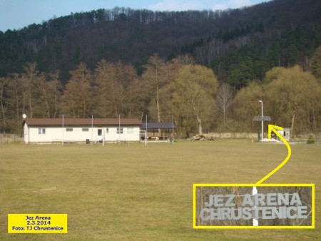 Nový nápis v areálu TJCH (2.3.2014)